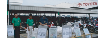 Monthly recycling day at the Toyota Assembly plant